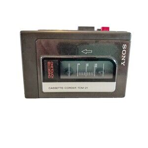 Vintage Sony Cassette Recorder TCM-21 Portable Player Rear Speaker Parts Or Fix